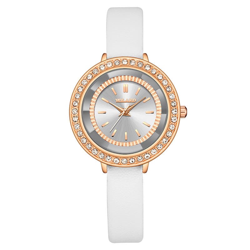 Nova moda relógio feminino cravejado de diamantes relógio feminino cinto relógio de quartzo