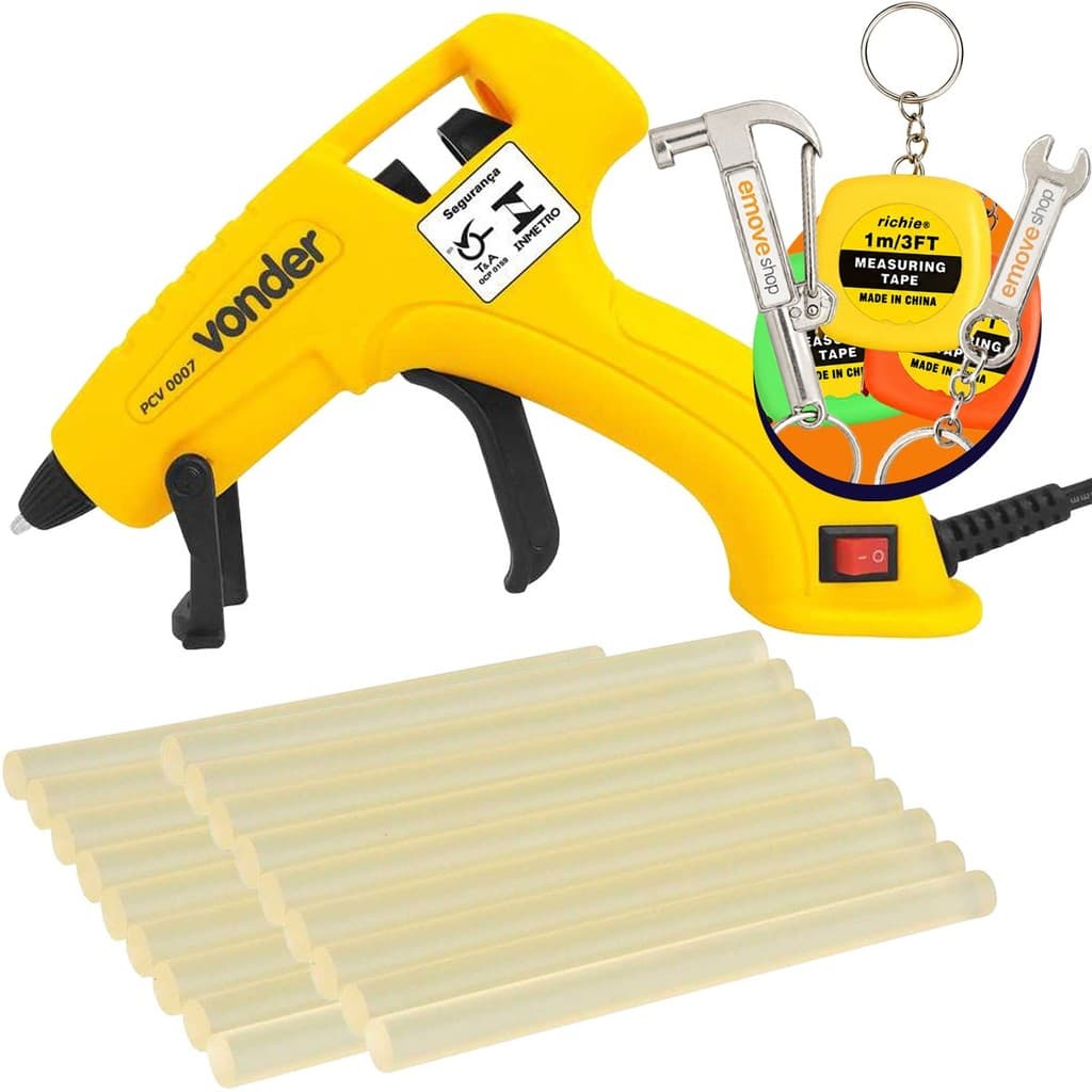 Kit Pistola De Cola Quente + 8Mm Bastões Pcv0007 Vonder Cola Bivolt  20W