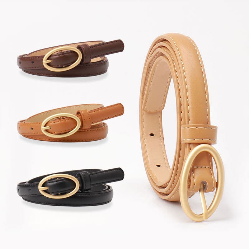 SV Senhoras Moda All-Match Candy Color Cinto Fino