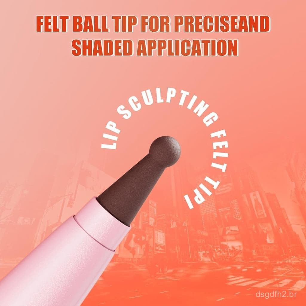 Lápis delineador labial W3W, lápis delineador labial marrom escuro, delineador labial profissional para maquiagem, textu