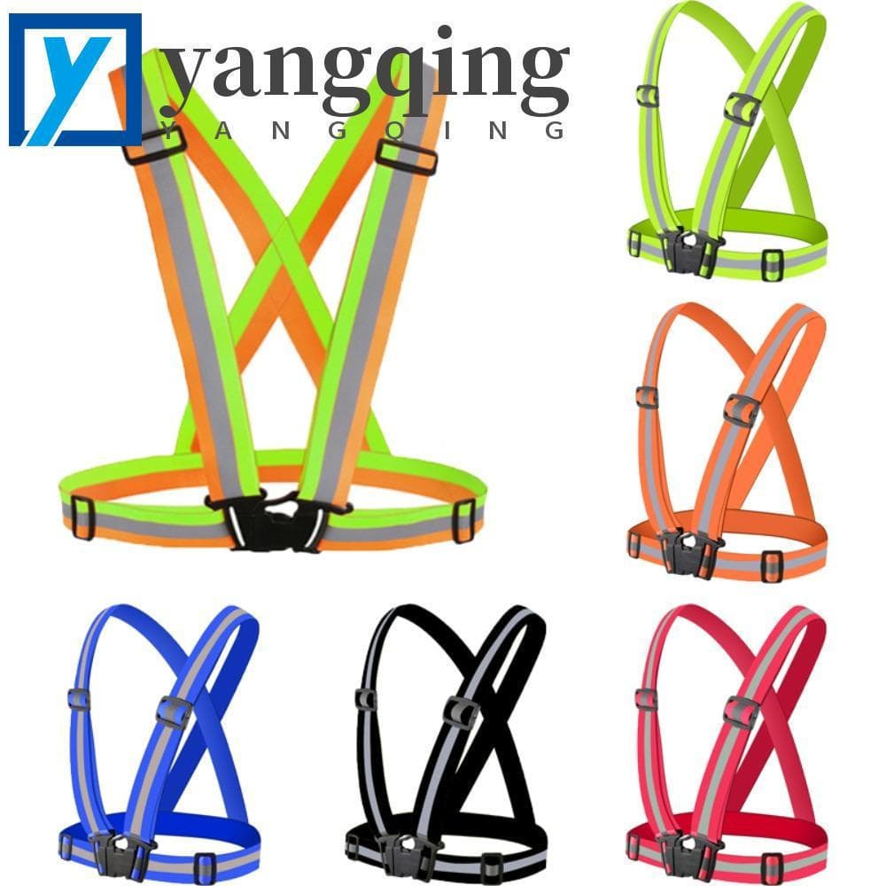 Colete Refletivo YANGQING Impermeável de Segurança para Ciclismo, Corrida e Trânsito, Alta Visibilidade para Aviso em Es
