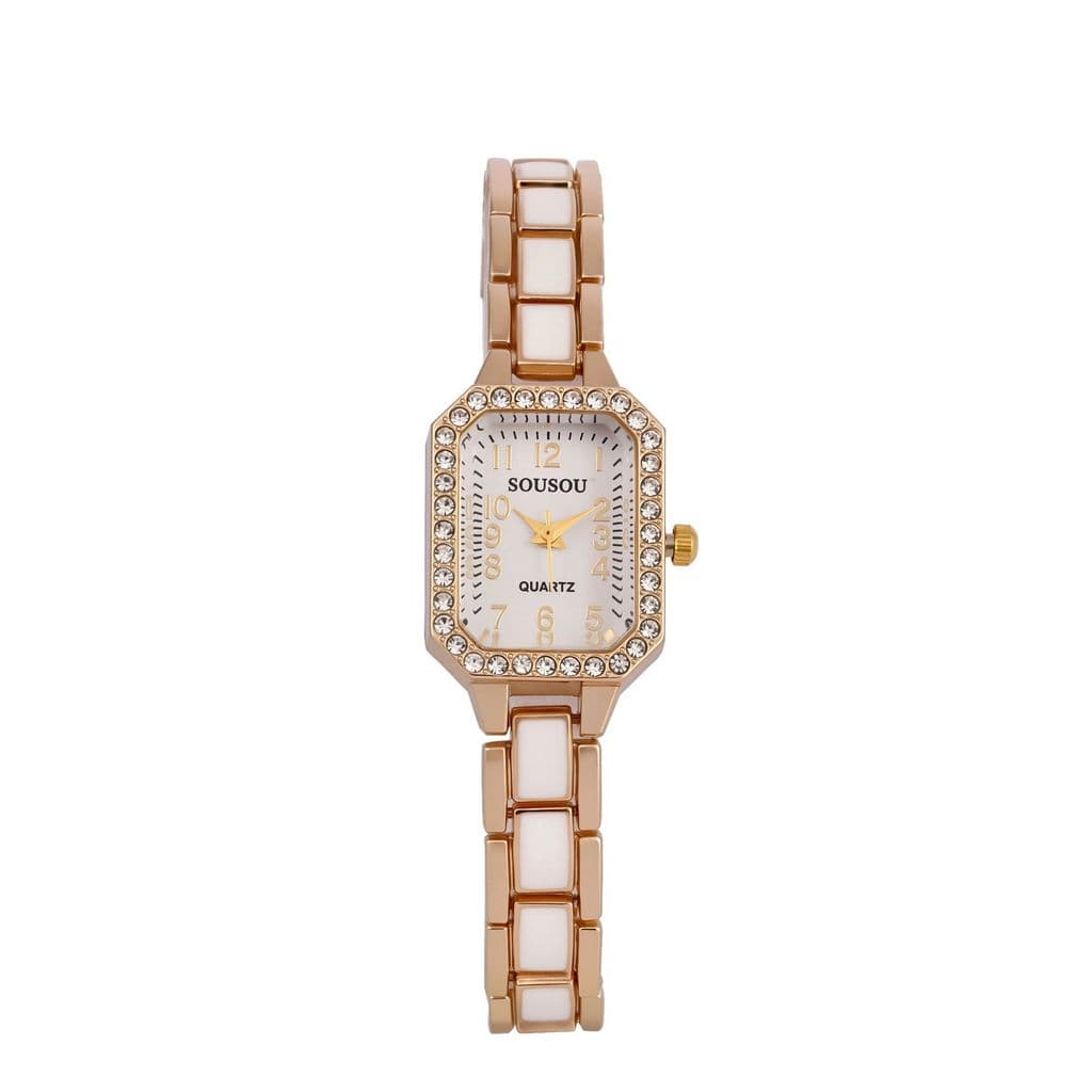 Relógio Feminino Elegante e Moderno 2026, Quadrado, Compacto, Luxo Leve, Pulseira com Diamantes, Relógio de Quartzo Femi