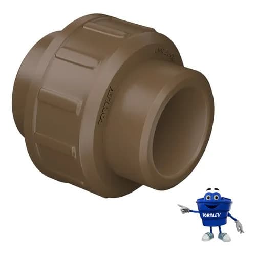 União Soldável 25mm Marrom Água Fria Fortlev
