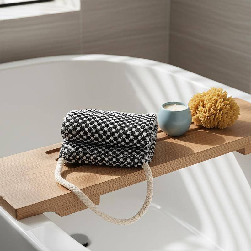 [beautifulhome] Toalha De Banho Esfoliante Cinto Elástico Ba Scrubber Qui Dry Para Esfoliação De Corpo Inteiro Homens Mu