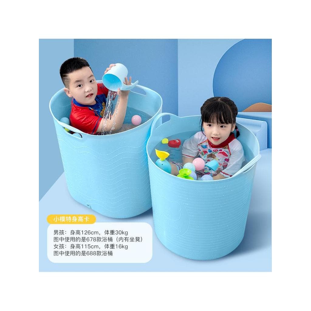 Banheira portátil espessada para bebês e crianças, banheira de plástico para bebês, banheira de corpo inteiro aumentada