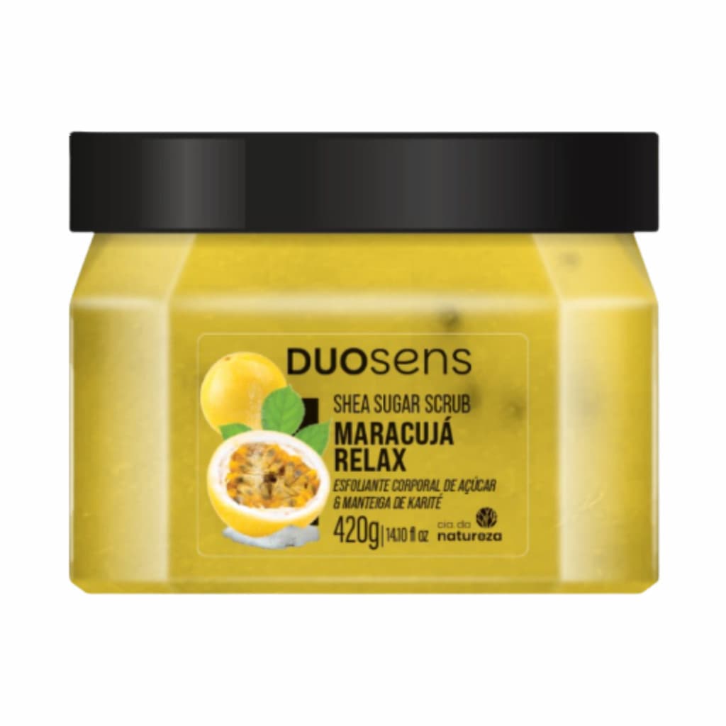 Esfoliante Corporal Sugar Scrub Maracujá Relax DuoSens Cia da Natureza 420g