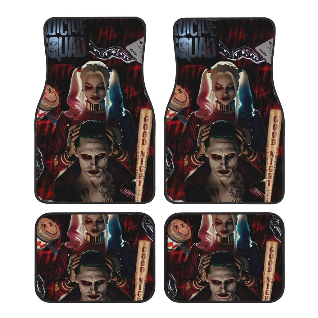 4 Peças Tapetes para Carro Warner Bros. Coringa e , Tapetes Duráveis para Todas as Estações, para Carros, SUVs, Vans