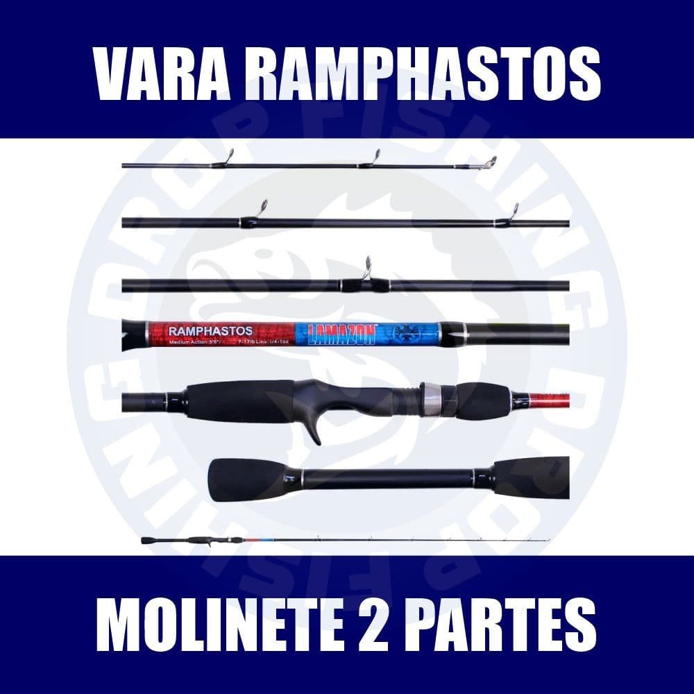 Vara de Pesca Para Molinete Ramphastos 7-17lbs 1,53m 2 partes