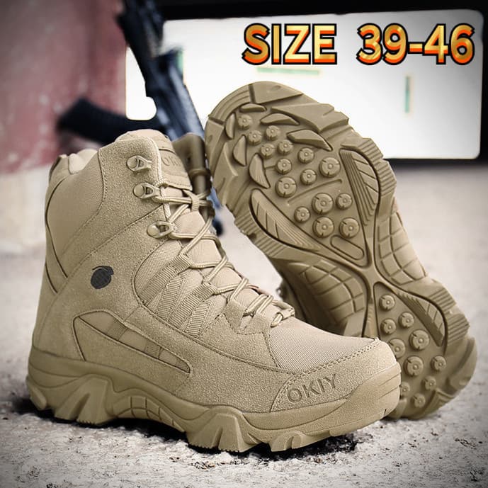 Botas de Combate para Forças Especiais Masculinas, Impermeáveis, de Cano Alto, Táticas, para Caminhada, Adequadas para
