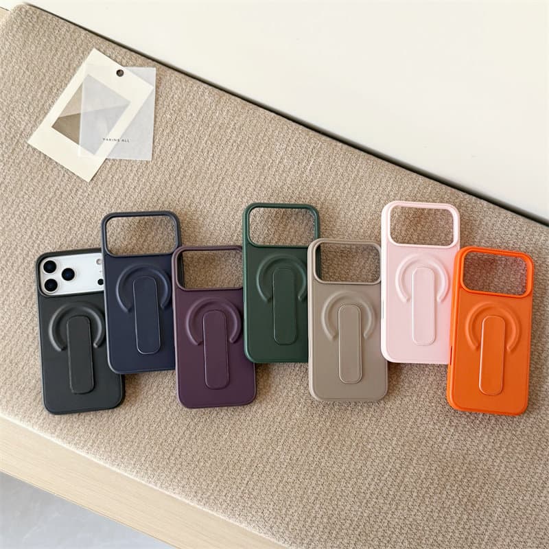 Capa Com Suporte De Anel De Couro Magnético Para iPhone 13-17 , À Prova De Choque E Multicolorida