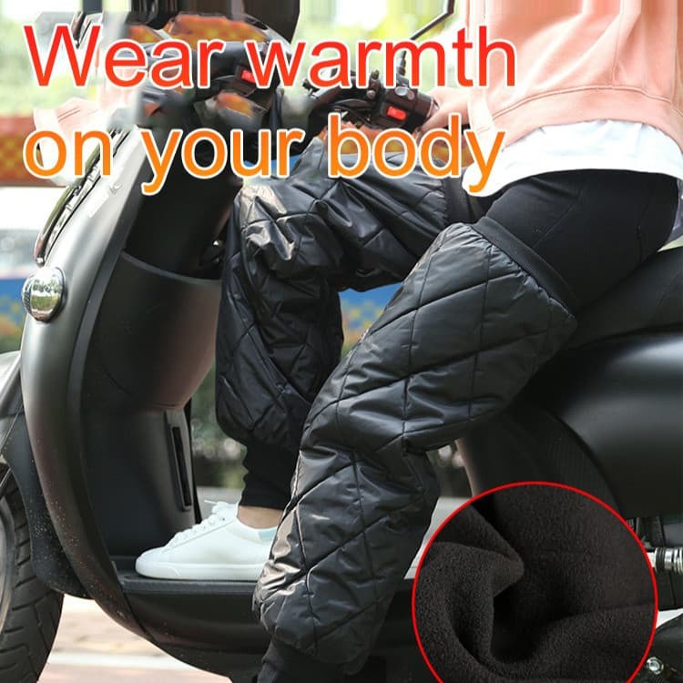 [Para Dias de Inverno] Warm Knee Pads Sweat Absorption Windproof Knee Pads Zipper Térmico/Frio/Exterior
