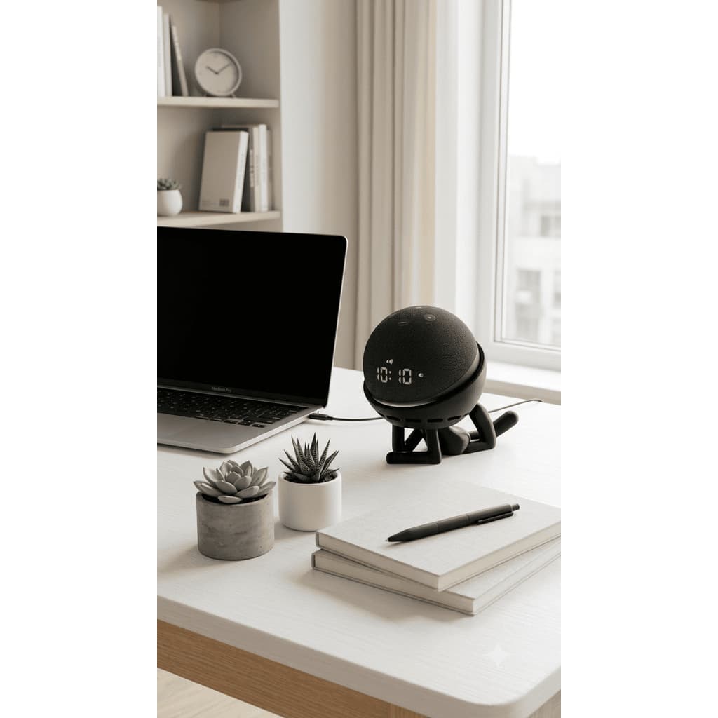 Suporte Para Echo Dot Boneco Oliver Decorativo Organizador Criativo de Mesa Base Alexa Decoração Moderna Impressão 3D
