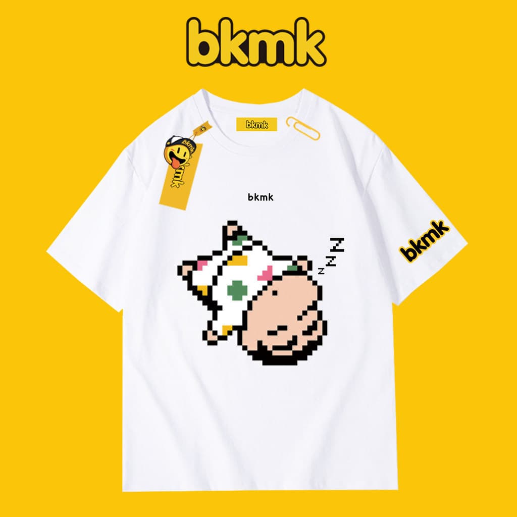 bkmk Camiseta De Algodão De Manga Curta Estampa De Desenho Animado Maré De Rua Americana Verão Adolescente Masculino Sol