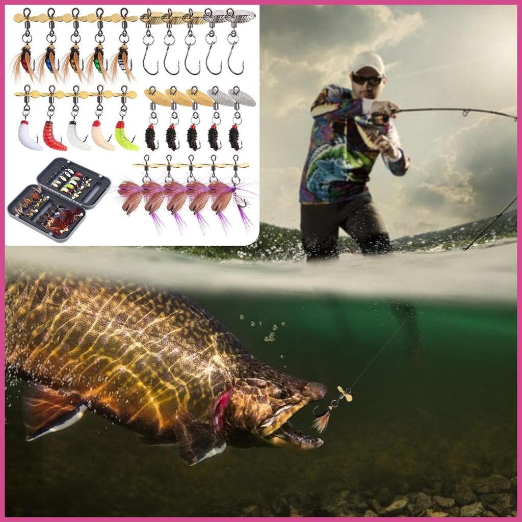 Iscas Giratórias De Pesca , Reflexivas Para Equipamento Iniciantes Baixo , Truta , mubow1br