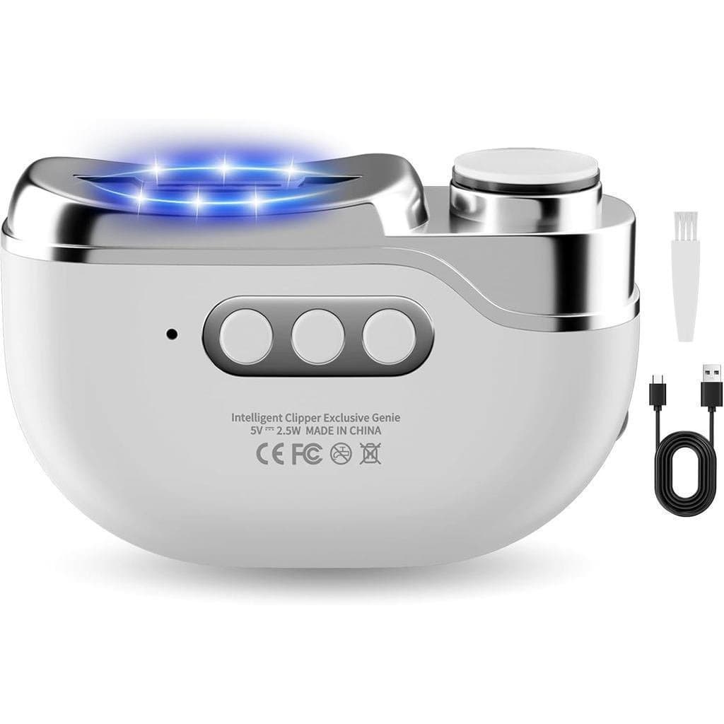 Cortador de unhas elétrico quatro em um, aparador de unhas elétrico recarregável, possui três configurações de velocidad