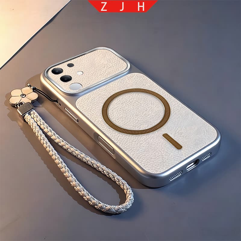 Capa TTTM para Vivo Y29 Y29S Y04 Telefone Retro em relevo traseiro magnético capa de telefone HD lente espelho com tudo