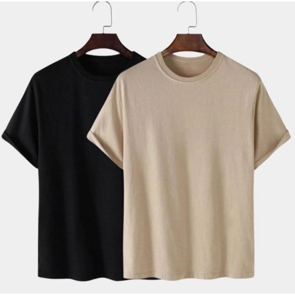 Kit 2 Camiseta Basica Slim Camisa Masculina Feminina 100% Algodão Promoção