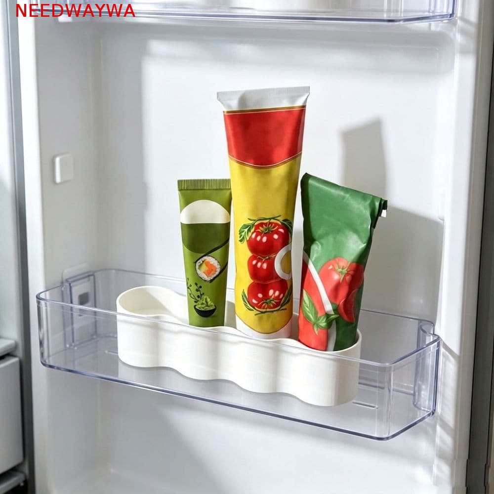 Suporte De Armazenamento De Tubo De Molho NEEDWAYWA , Rack Condimento De Plástico Com 4 Slots , Evita Tombamento