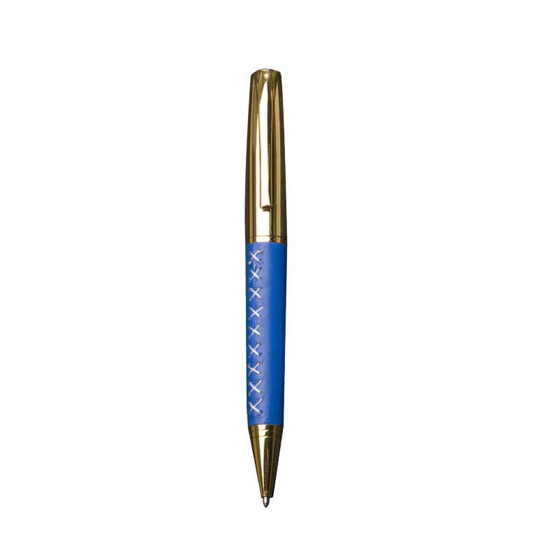 Fornecimento do fabricante de canetas esferográficas de metal, canetas de assinatura multicoloridas revestidas de couro,