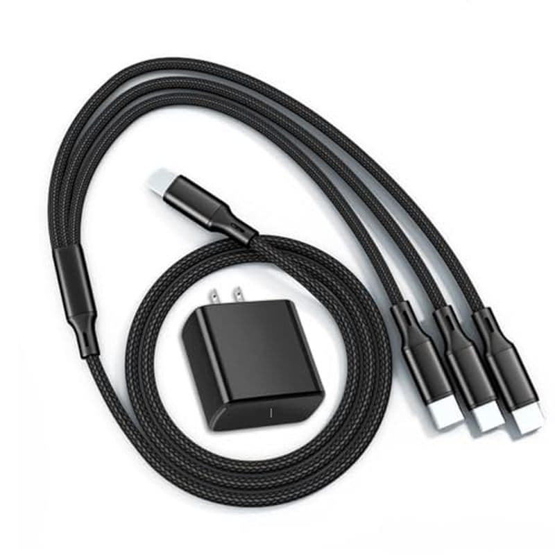 Cabo De Carregamento Múltiplo usb c De 6 Pés-Divisor Rápido De 1 Em 3 Saídas , Carregador Multi-3 1 Compatível Com iPhon