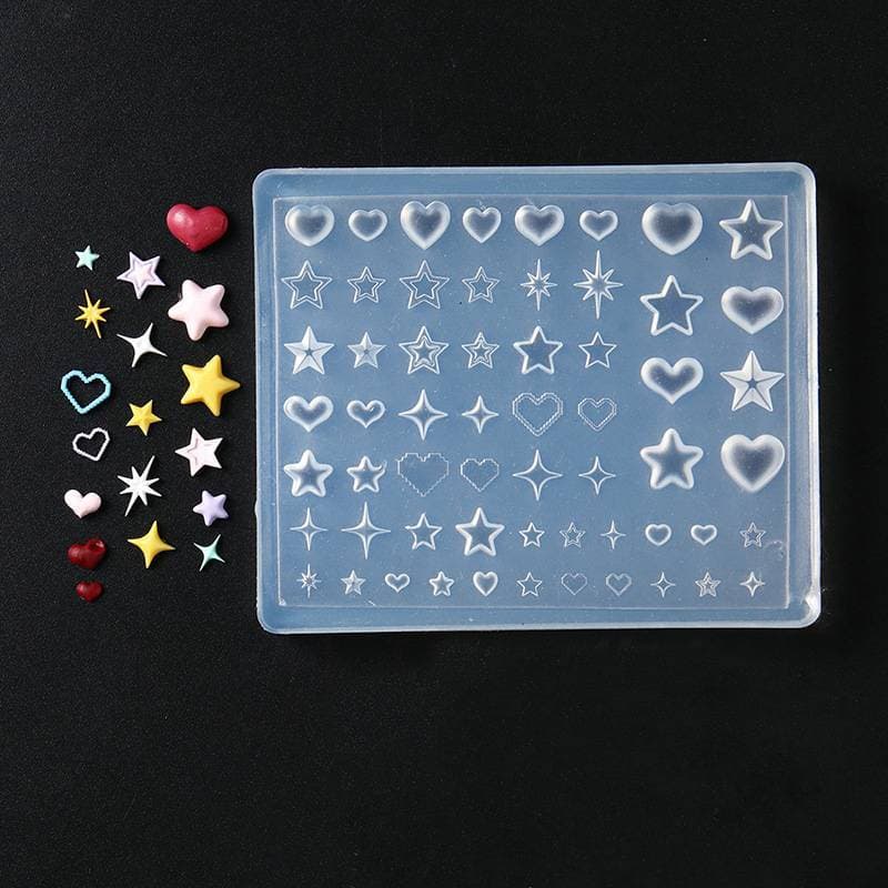 [LANXI] Starburst Estrela Coração Gravata Borboleta Medusa Shell Flor Flocos De Neve Molde De Escultura Em Silicone Mode