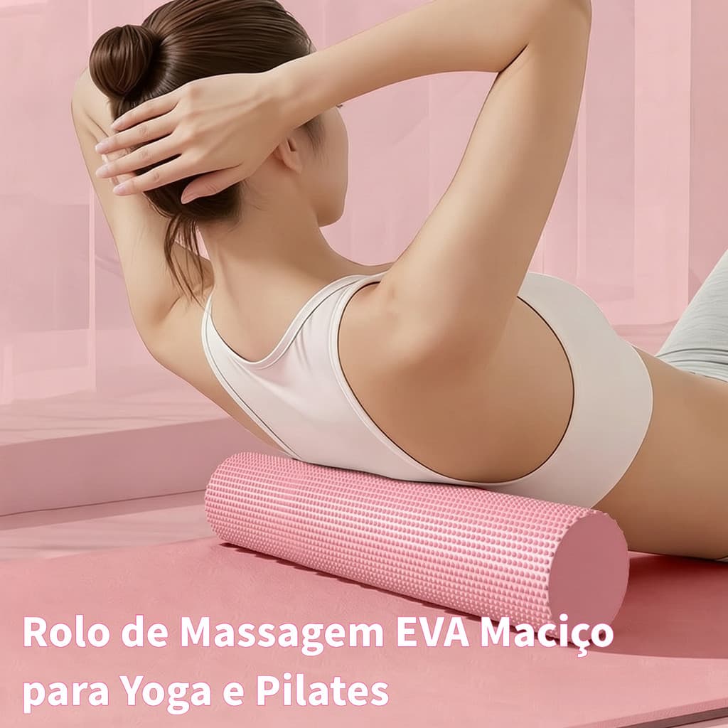 Rolo de espuma sólida EVA Massagem relaxante muscular Rolo Yoga Pilates Iniciante Massagem lombar Coluna de Fitness 30 *