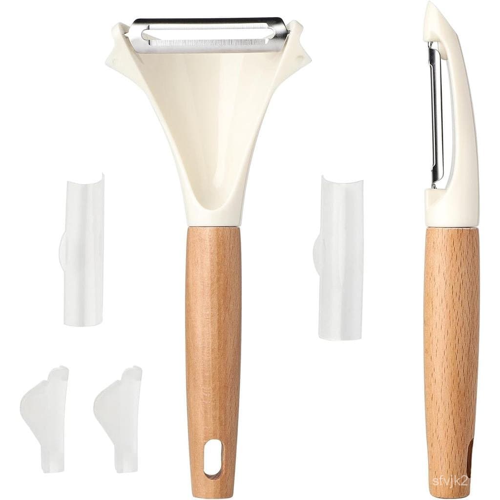 Conjunto de Descascadores Rotativos de Aço Inoxidável (Tipo Y e Tipo I, 2 Peças), Descascador de Legumes, Cenouras e Fru