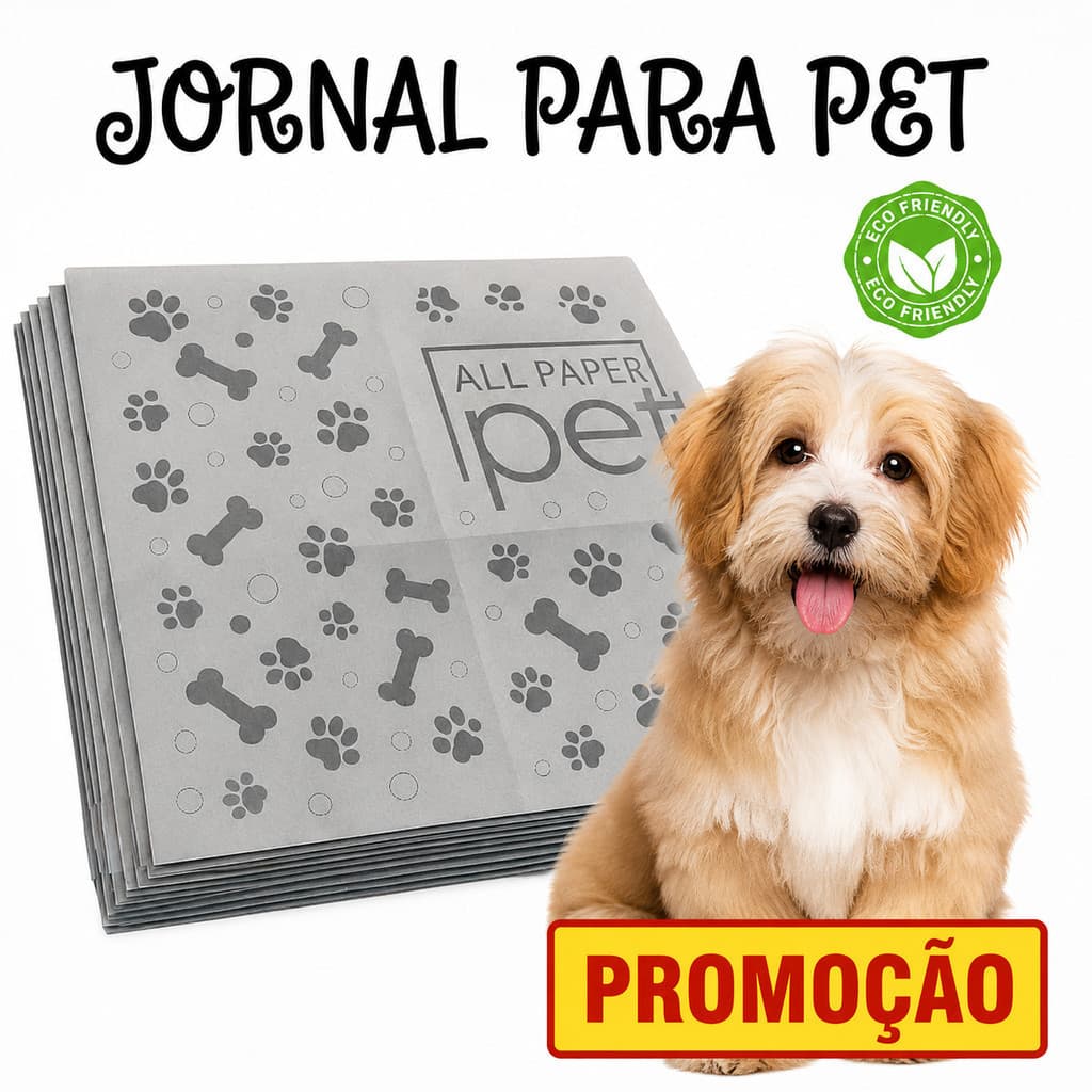 Kit Jornal Para Cachorro 300 Folhas Alta Absorção