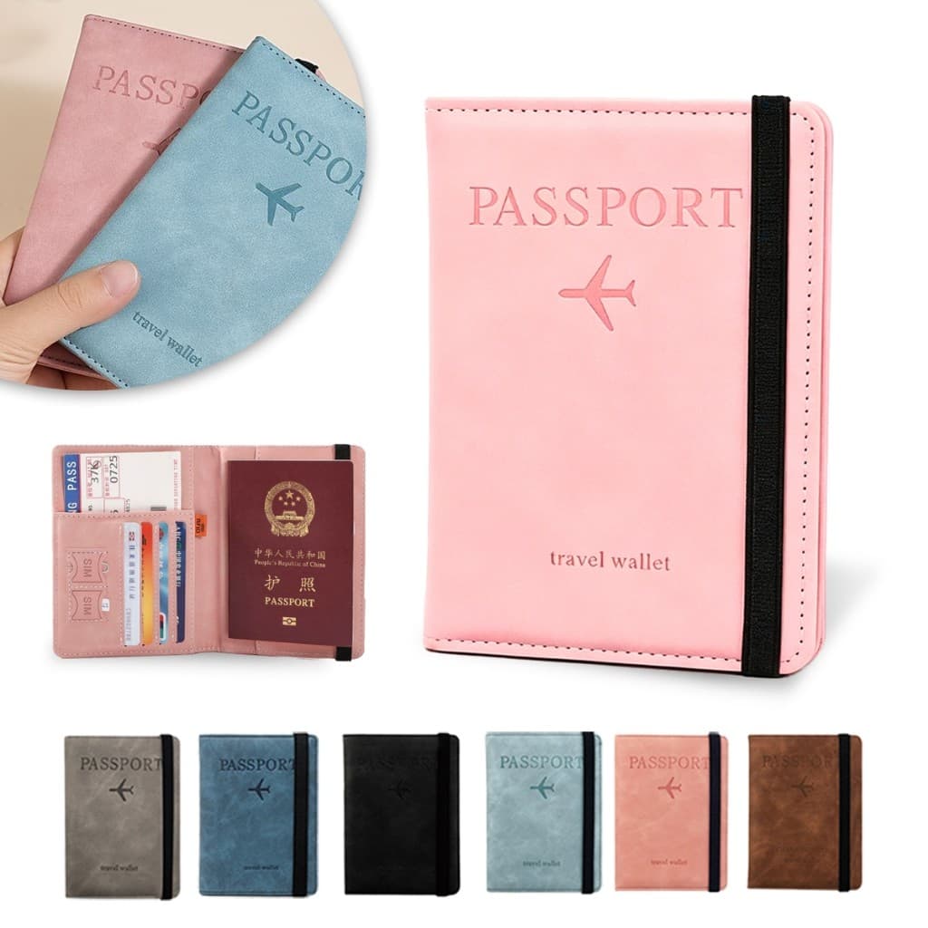 Carteira Porta Passaporte/Documentos/Cartões | Couro Sintético | Viagem | Organizador | Alta Qualidade