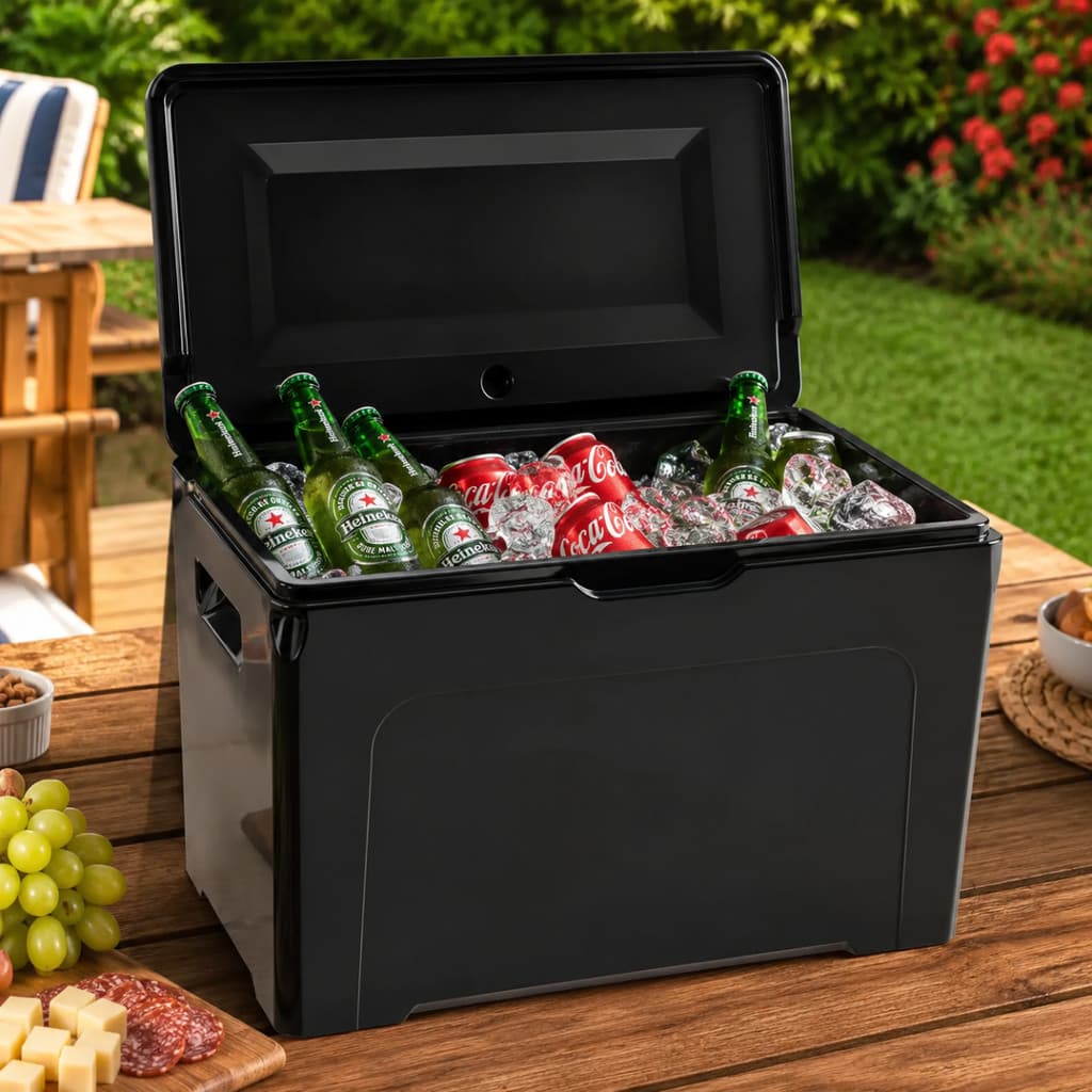 Caixa Térmica Cooler Com Alça 120 Litros Grande Plástico Extraforte Baú Térmico Praia Camping Pesca
