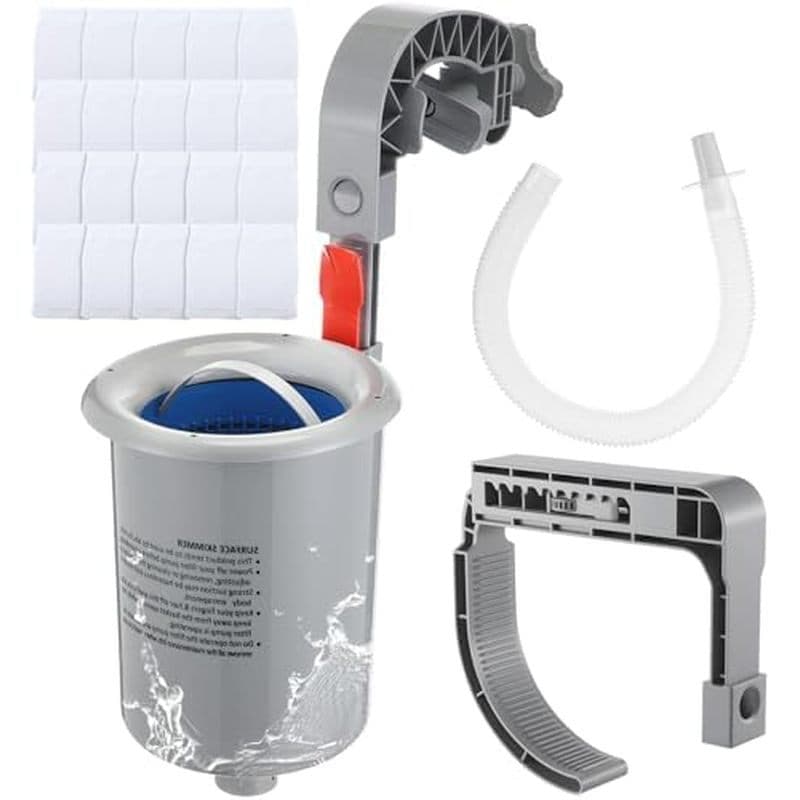 Enhon Over Ground Pool Skimmer Com 20 Peças De Meias De Superfície Para Montagem Em Parede , Limpa Automaticamente Acess