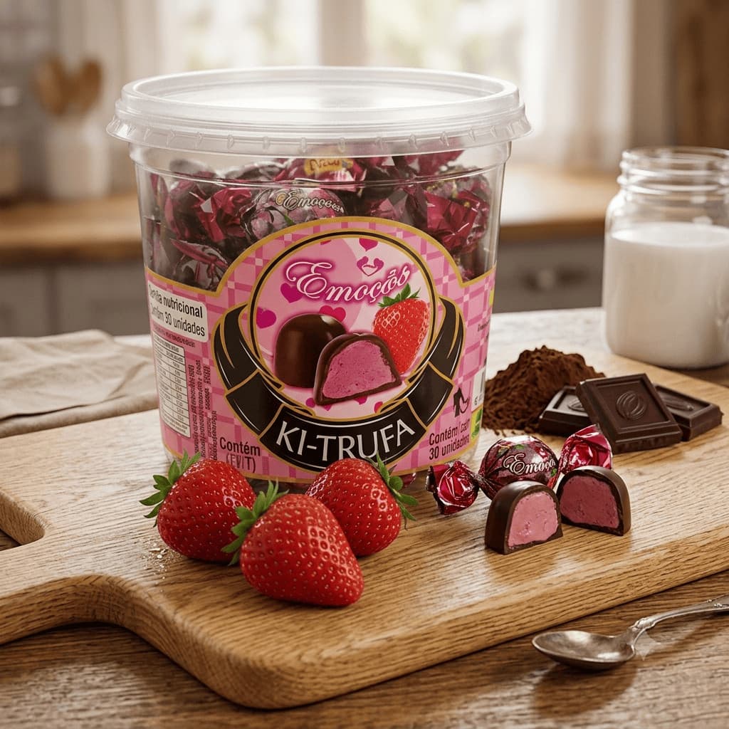 30 UN DE TRUFAS DE CHOCOLATE POTE 510G KITRUFA KIKAKAU - Emoção