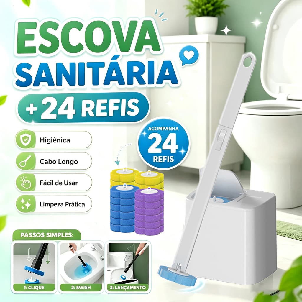 Kit Escova De Limpeza Para Uso Sanitario E 24 Limpeza Esponja