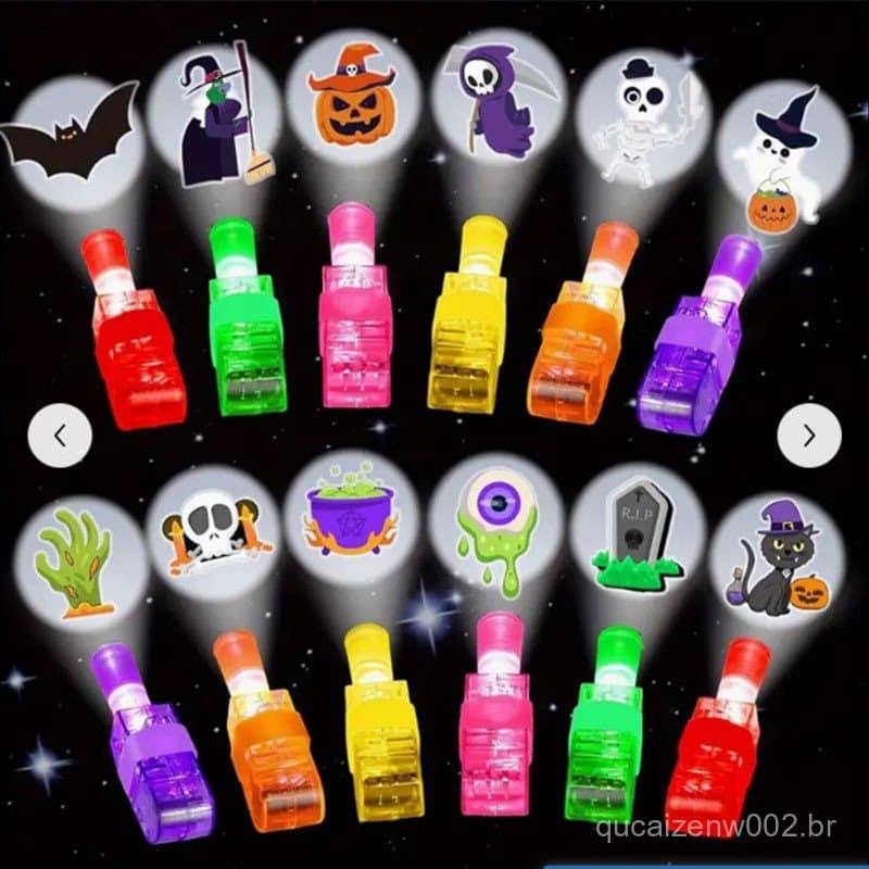 10/20 Peças Luzes De Dedo Lembrancinhas De Festa De Halloween Para Crianças Iluminam Brinquedos De Doces Ou Travessuras