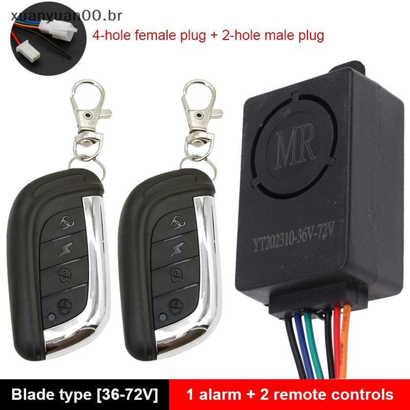Sistema De Alarme De Bicicleta Para Scooter Elétrica XUANY 36V-72V 125dB Antifurto