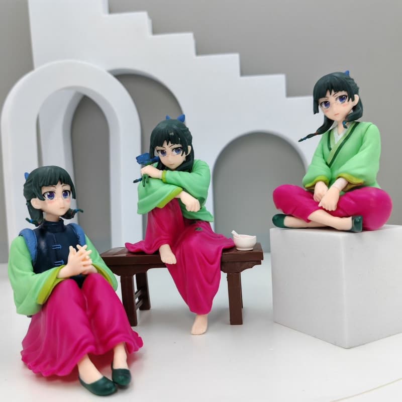 1 peça 9-12 cm Boneco de Pelúcia Sentado da Série Anime "Diário de uma Farmacêutica" Modelo em PVC Colecionável Decoraçã