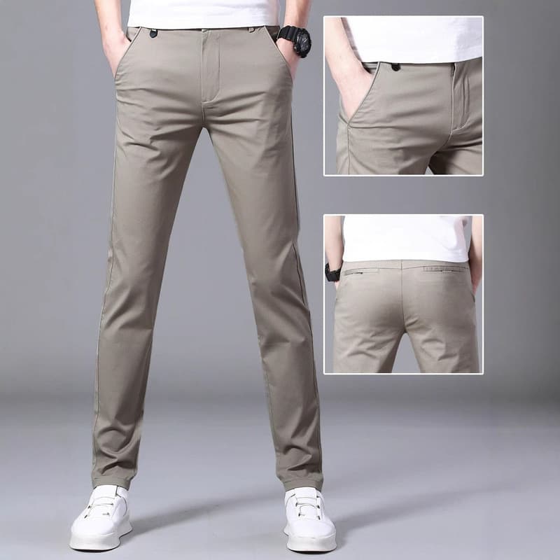 Novo produto 98 cinto de algodão inspeção de qualidade masculino fino-ajuste pés pequenos All-match calças casuais calça
