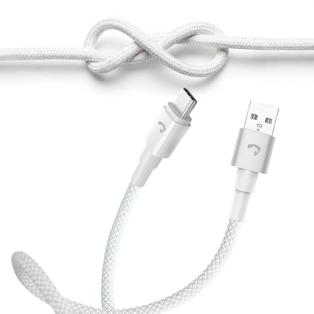 Cabo USB para USB-C AMET Nylon Trançado Carregamento Rápido Transferência 480Mbps Compatível com Android Tablets