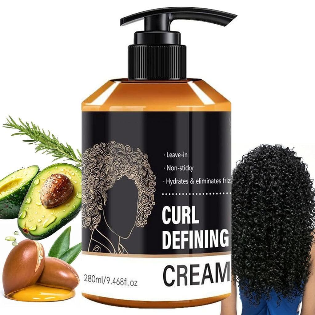 Creme Modelador de Cachos, Creme Anti-Frizz para Cachos, usado para realçar ondas e cachos, creme hidratante com óleo de