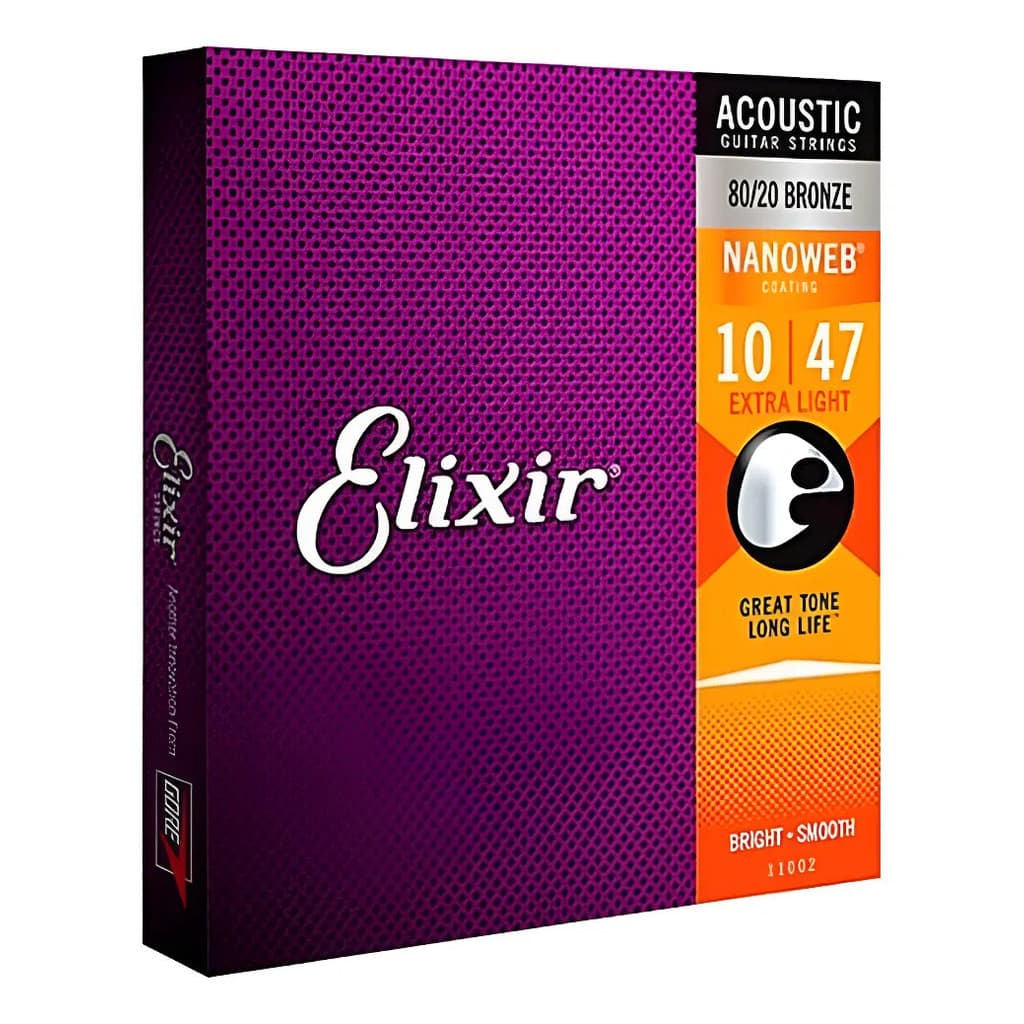 Encordoamento Violão Elixir Nanoweb Coating - 010 011 012