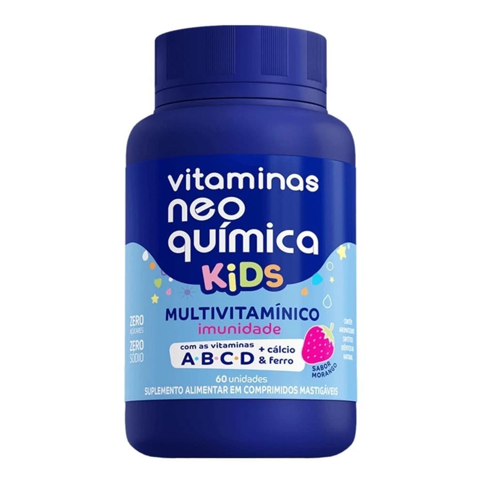 Neo Química Kids 60 Comprimidos - Vitamina Infantil Completa | Imunidade, Crescimento e Desenvolvimento