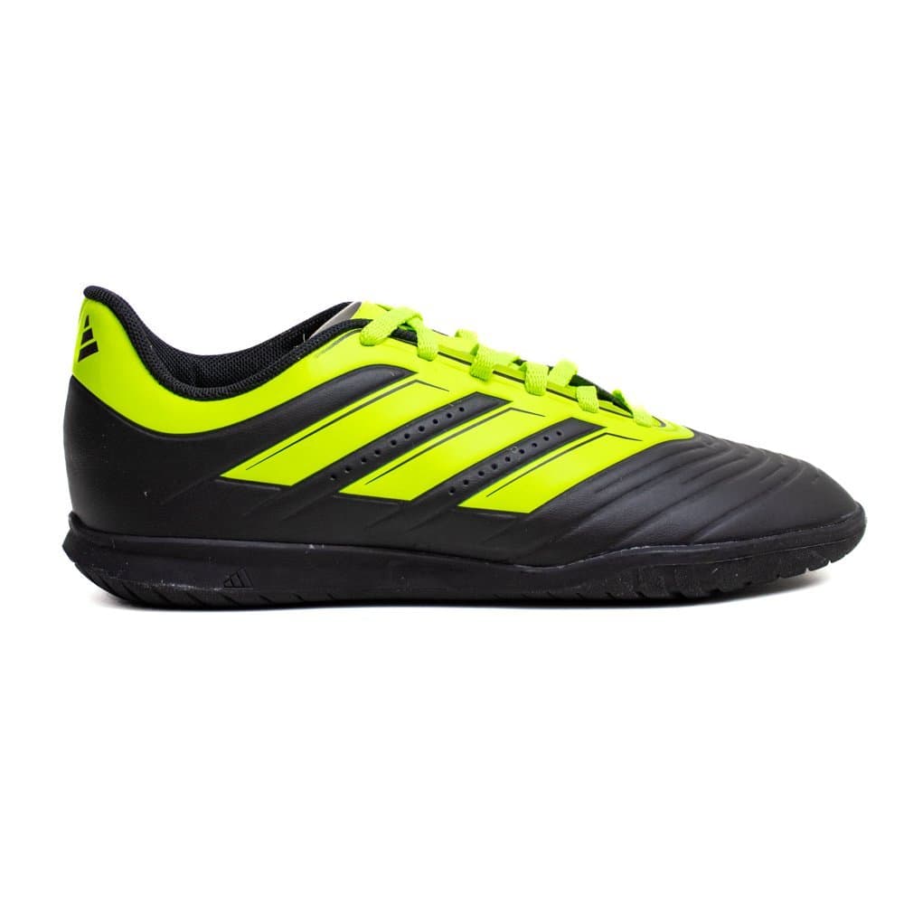 Chuteira Adidas Rabisco II Futsal Infantil - Preta e Verde para Futebol de Salão