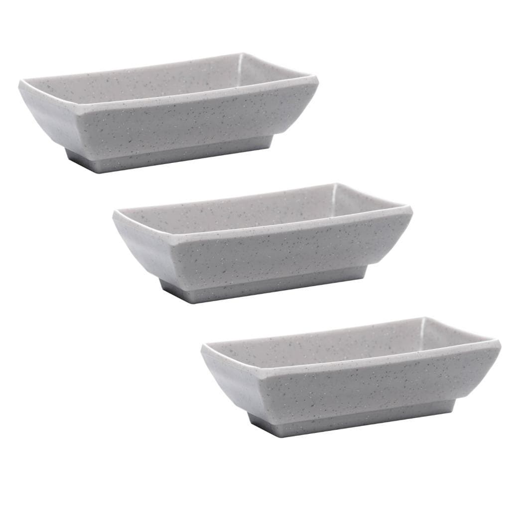 Kit 3 Porta Molho Shoyu ketchup Mostarda 10x6x3cm Toquio Granilite Melanina Lyor