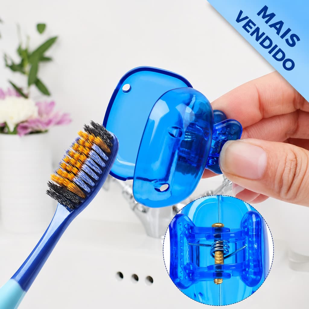 2/4/8pcs Clipe De Armazenamento De Escova De Dentes Capa Protetora Portátil Para Viagem À Prova De Poeira Caso