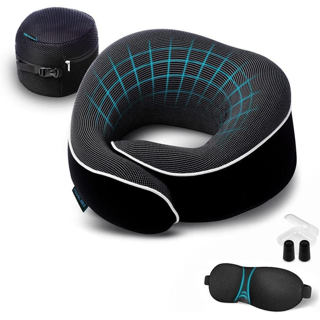 Almofada Ortopédica para Pescoço Proglobe, Almofadas de Viagem para Aviões, Kit, 360 °   Suporte para a Cabeça, Conjunto
