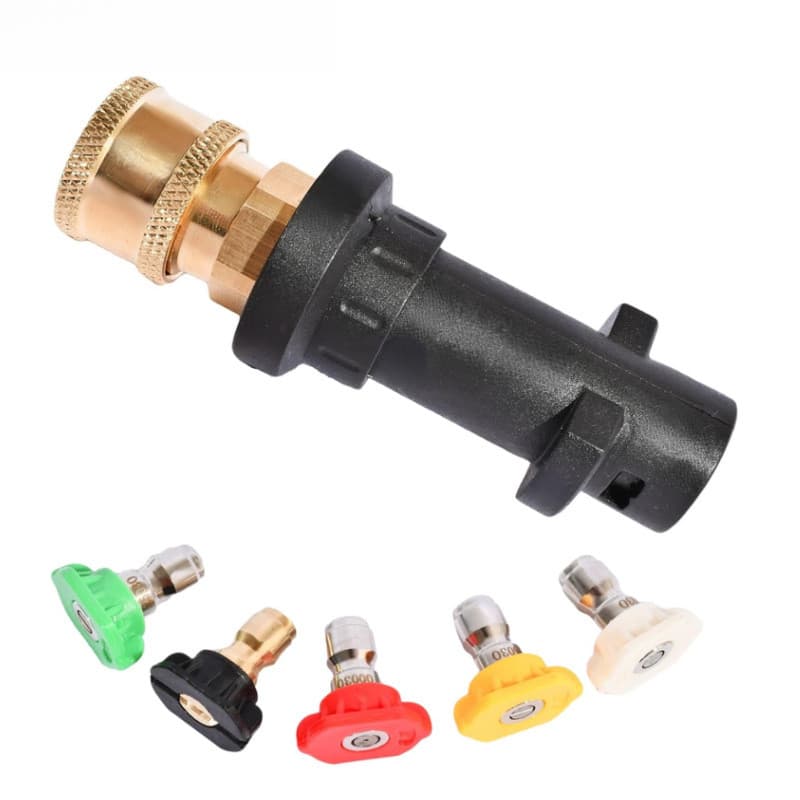 Adequado para Karcher K2-K7 pistola de limpeza de alta pressão adaptador rotativo + bico em forma de ventilador para lim