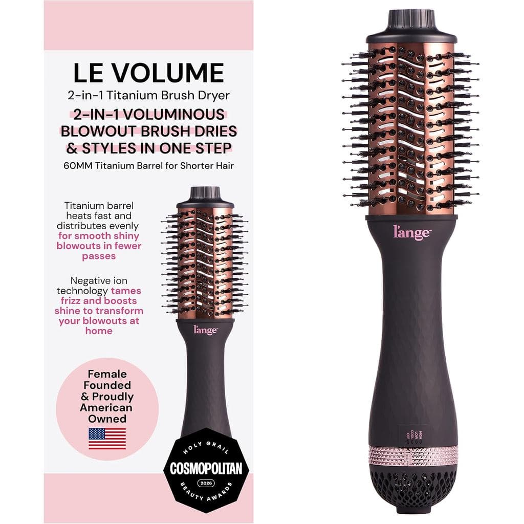 L'ANGE HAIR Le Volume Escova Secadora de Cabelo 2 em 1 de Titânio |   Escova Secadora de Cabelo com Controle de Frizz pa