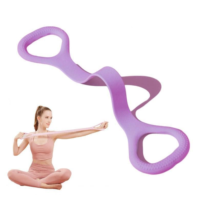 Faixa Elástica de Yoga TPE 20lbs 47cm Resistente à Quebra para Costas e Ombros Unissex Treinador Leve para Mulheres