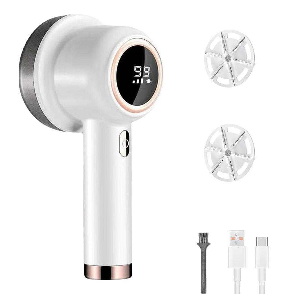Removedor de fiapos elétrico, recarregável, tela LED no cinto, recipiente de grande capacidade, 3 configurações de contr