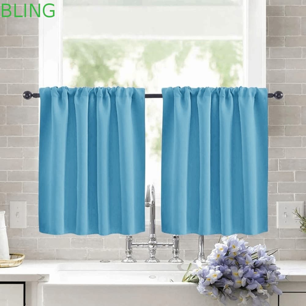BLING 1PC Cortinas Blackout Curtas , 7660cm Cortina De Cozinha De Cor Sólida , Divisória Espessada Lavável